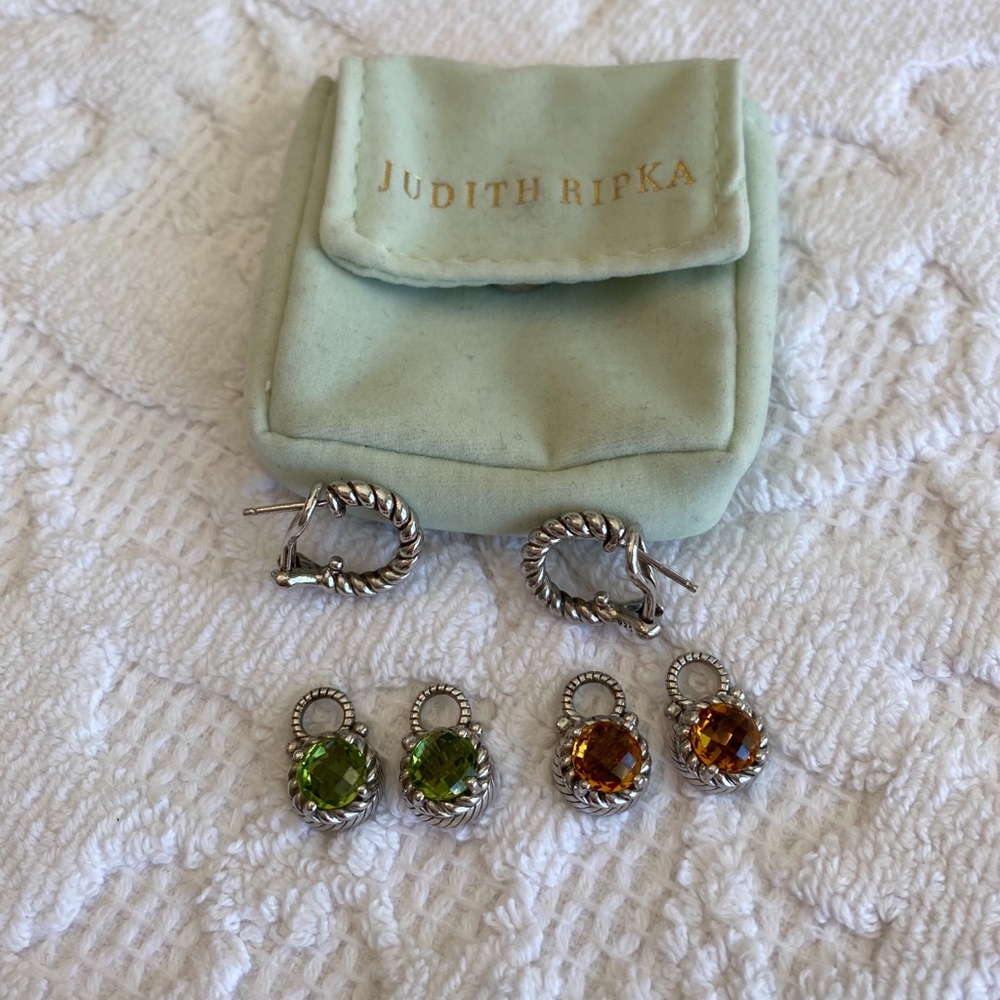 Judith Ripka ss earrings